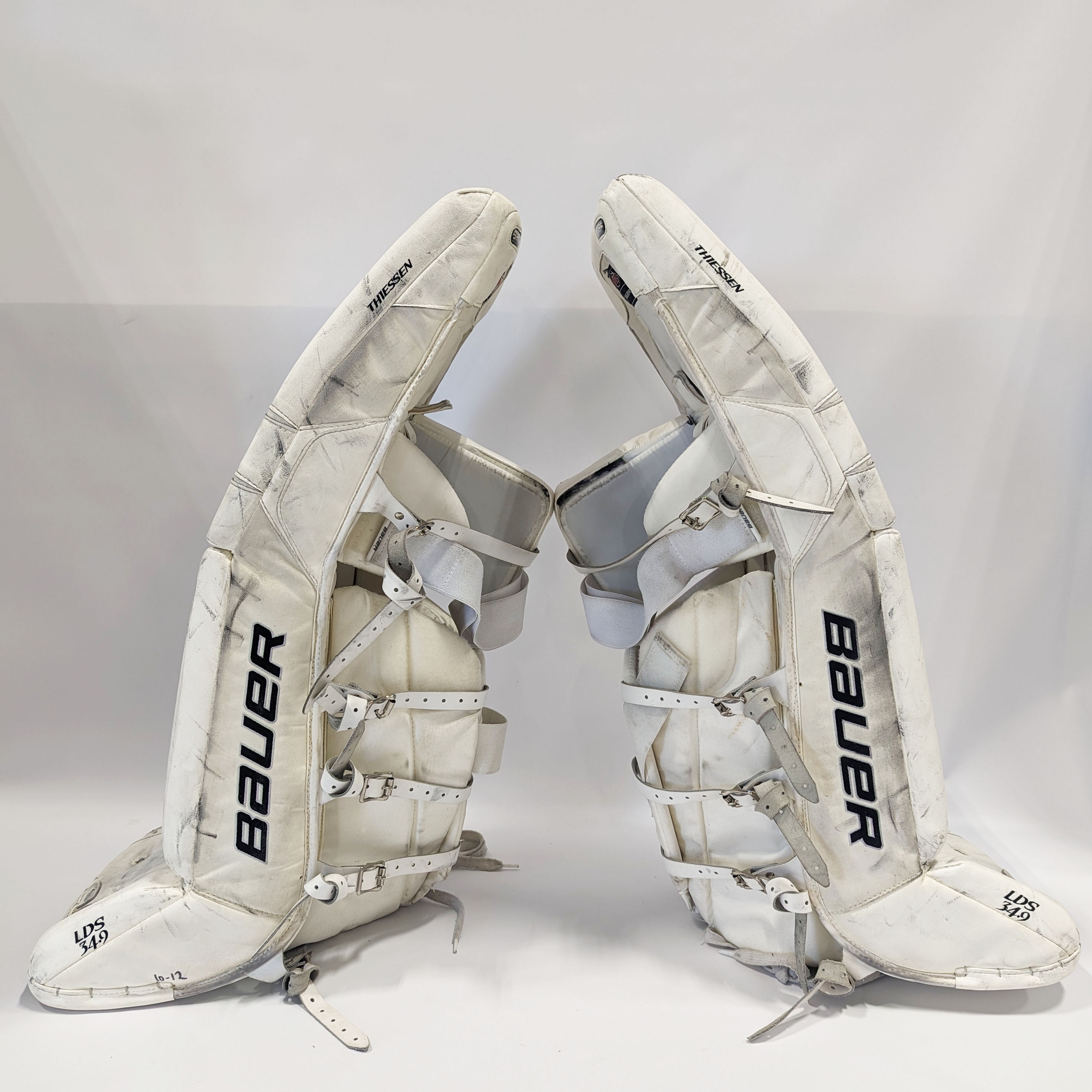 Bauer Reactor 9000 - Jambières de gardien Pro Stock d'occasion (blanches)